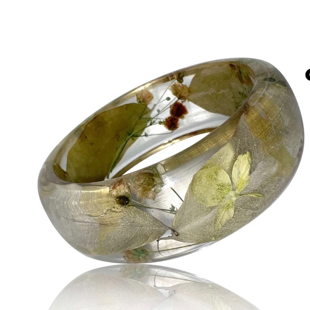 New Thistle Resin Bangle, 8” Circular